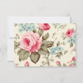 Coquette Bow Fancy Een Meisje 1e Verjaardag Bedankkaart (Achterkant)