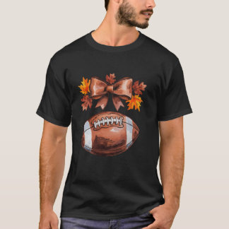 Coquette Bow Football Amerikaans Football T-shirt