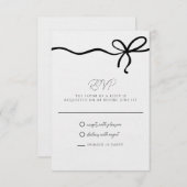Coquette Bow formele bruiloft RSVP (Voorkant / Achterkant)