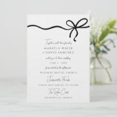 Coquette Bow formele bruiloft uitnodiging (Staand voorkant)