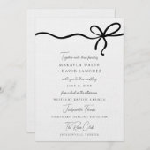 Coquette Bow formele bruiloft uitnodiging (Voorkant / Achterkant)