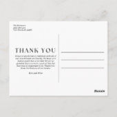 Coquette Bow foto bruiloft Dank u Briefkaart (Achterkant)