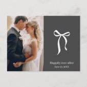 Coquette Bow foto bruiloft Dank u Briefkaart (Voorkant)