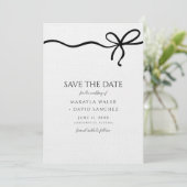 Coquette Bow Fotobruiloft Bewaar de datum Save The Date (Staand voorkant)