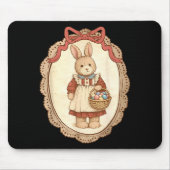 Coquette Bow Funny Bunny Eggs Rabbit Happy Easter  Muismat (Voorkant)