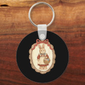 Coquette Bow Funny Bunny Eggs Rabbit Happy Easter Sleutelhanger (Voorkant)