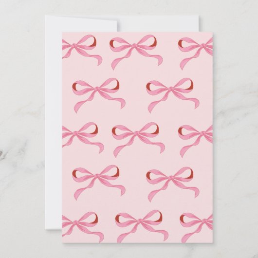 Coquette Bow Galentine's Day Party Kaart (Achterkant)