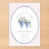 Coquette Bow Garden Manor Bridal Shower Invitation Acryl Uitnodigingen (Voorkant)