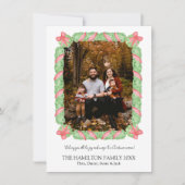 Coquette Bow Garland Kerstmis Fotokaart Feestdagenkaart (Voorkant)