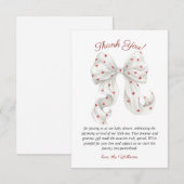 Coquette Bow Gender Neutral Baby Shower Bedankkaart (Voorkant / Achterkant)