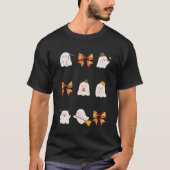 Coquette Bow Ghost Funny Schattige Ghost Halloween T-shirt (Voorkant)