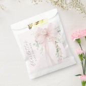 Coquette Bow Greenery Baby in bloom baby Shower Bedankzakje (Gezegeld)