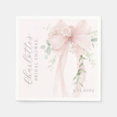 Coquette Bow Greenery Bridal Shower Servet (Voorkant)