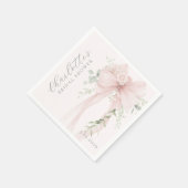 Coquette Bow Greenery Bridal Shower Servet (Hoek)