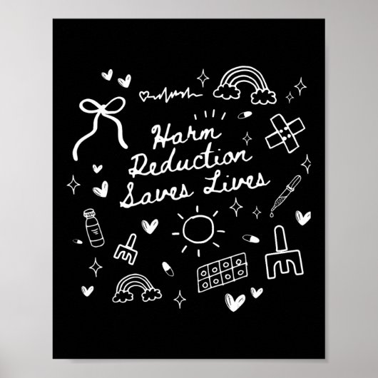 Coquette Bow Harm Reduction redt levens bij overdo Poster (Voorkant)