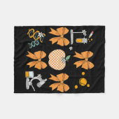 Coquette Bow Herfst Science Teacher Stem Teacher T Fleece Deken (Voorkant (Horizontaal))