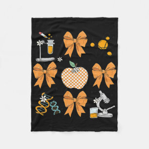 Coquette Bow Herfst Science Teacher Stem Teacher T Fleece Deken