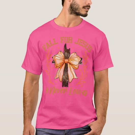 Coquette Bow Herfst voor Jesus Autumn Hij vertrekt T-shirt (Voorkant)