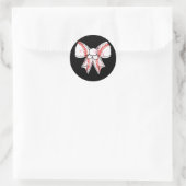 Coquette Bow Honkbal Mama Moederdag Vrouwen Kinder Ronde Sticker (Tas)