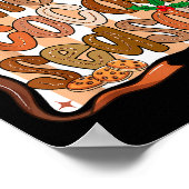 Coquette Bow Hot Cocoa Season Gingerbread Christma Poster (Hoek)