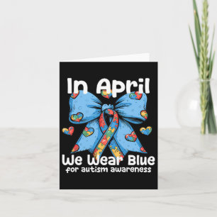 Coquette Bow In April We Draag Blauw Voor Autisme Kaart