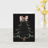 Coquette Bow Jesus Christmas Tree Oh Come Let Us A Kaart (Gele Bloem)