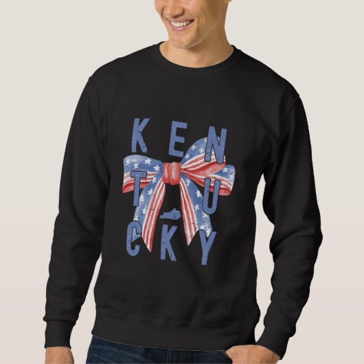 Coquette Bow Kentucky 4 juli Patriottisch Amerika Trui (Voorkant)