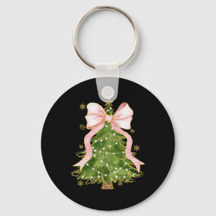 Coquette Bow Kerstboom Kerstvakantie Girly Out Sleutelhanger