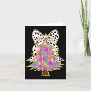 Coquette Bow Kerstboom Meisjes Winter Kerstmis Vro Kaart