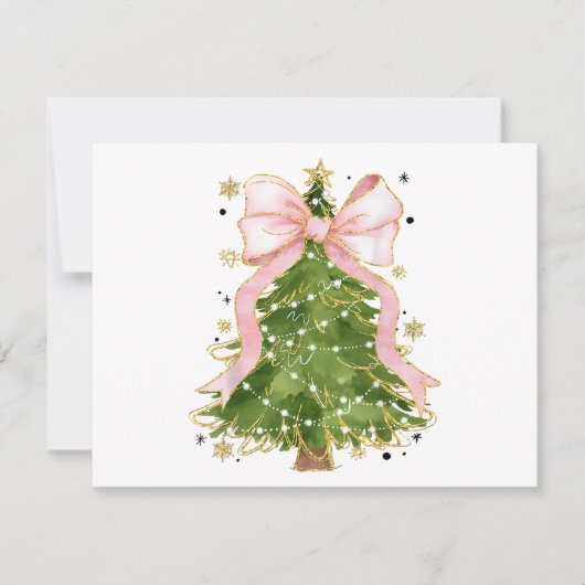 Coquette Bow Kerstboom Vakantie Girly Outfit W (Voorkant)