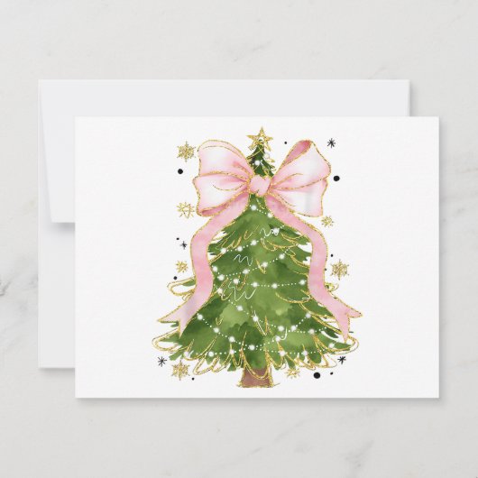 Coquette Bow Kerstboom Vakantie Girly Outfit W (Achterkant)