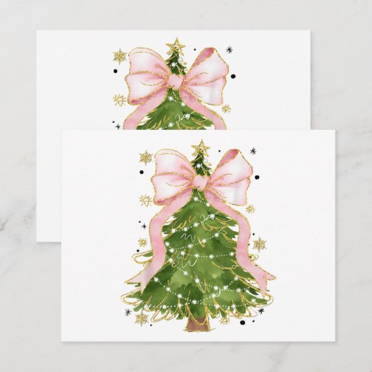 Coquette Bow Kerstboom Vakantie Girly Outfit W (Voorkant / Achterkant)