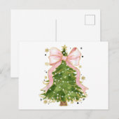 Coquette Bow Kerstboom Vakantie Girly Outfit W Briefkaart (Voorkant / Achterkant)