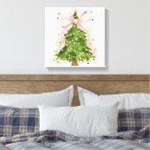 Coquette Bow Kerstboom Vakantie Girly Outfit W Canvas Afdruk (Insitu (Slaapkamer))