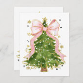 Coquette Bow Kerstboom Vakantie Girly Outfit W Informatiekaartje (Voorkant / Achterkant)