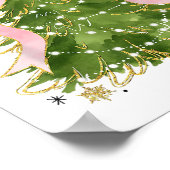 Coquette Bow Kerstboom Vakantie Girly Outfit W Poster (Hoek)