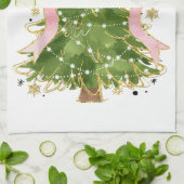 Coquette Bow Kerstboom Vakantie Girly Outfit W Theedoek (Gevouwen)