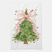 Coquette Bow Kerstboom Vakantie Girly Outfit W Theedoek (Verticaal)