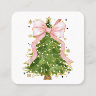 Coquette Bow Kerstboom Vakantie Girly Outfit W Vierkante Visitekaartje