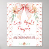Coquette Bow Late Night Luier Poster (Voorkant)