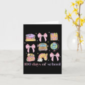 Coquette Bow Leerkracht 100 dagen School 1 Kaart (Gele Bloem)