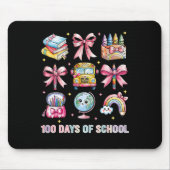 Coquette Bow Leerkracht 100 dagen School 8 Muismat (Voorkant)