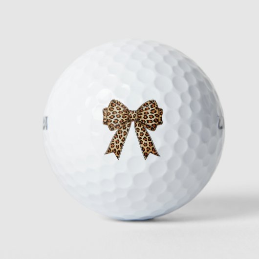 Coquette Bow Leopard Cheetah Sublimation Golfballen (Voorkant)