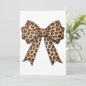 Coquette Bow Leopard Cheetah Sublimation Kaart (Staand voorkant)