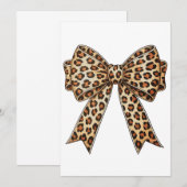 Coquette Bow Leopard Cheetah Sublimation Kaart (Voorkant / Achterkant)