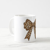 Coquette Bow Leopard Cheetah Sublimation Koffiemok (Voorkant links)