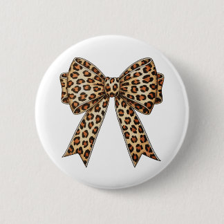 Coquette Bow Leopard Cheetah Sublimation Ronde Button 5,7 Cm