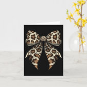 Coquette Bow Leopard Patroon Halloween Kostuum Kaart (Gele Bloem)