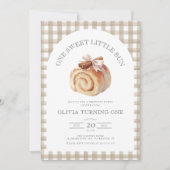 Coquette Bow Little Bun 1e verjaardag Kaart (Voorkant)