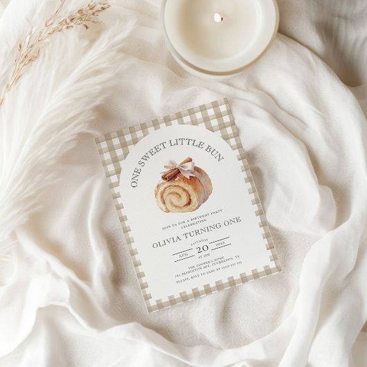 Coquette Bow Little Bun 1e verjaardag Kaart